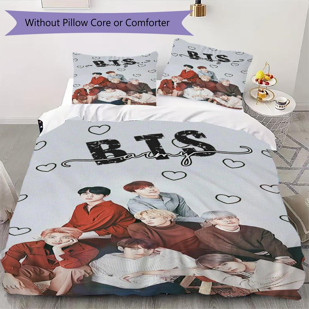 Sunset Love Heart Threepiece Set 1 Duvet Cover 2 Pillowcase Without Core Without Core Bedding Set Duvet Cover And Pillowcase