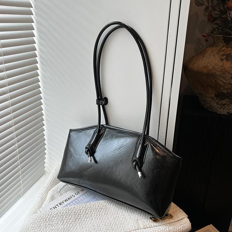 

Сумка премиум-класса нишевая новая модная сумка через плечо женская сумка-тоут большой вместимости чёрный