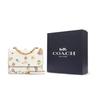 Coach Klare 21 Floral Print Flap Chain Leather Accordion Shoulder Crossbody Bag Small Women bags White C4090-IMCAH