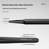 Bent Tip Stainless Steel Precision Tweezers: Fine-Point, Anti-Static Tool for Hair, Acne, Bird's Nest Picking, and Repair.