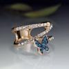 Zircon Butterfly Engagement Rings for Women Fashion Brand Jewelry Gift