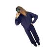 2025 Cross-border European and American Women's Clothing Amazon Crew Neck Commuter Knitted Top Sports Sweater Loose Wide-leg Pants