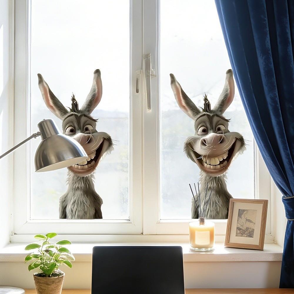 Abnehmbare Giraffe Dekoration Lustiges Tier Tier Aufkleber Kreativer Fensteraufkleber Schlafzimmer Dekoration