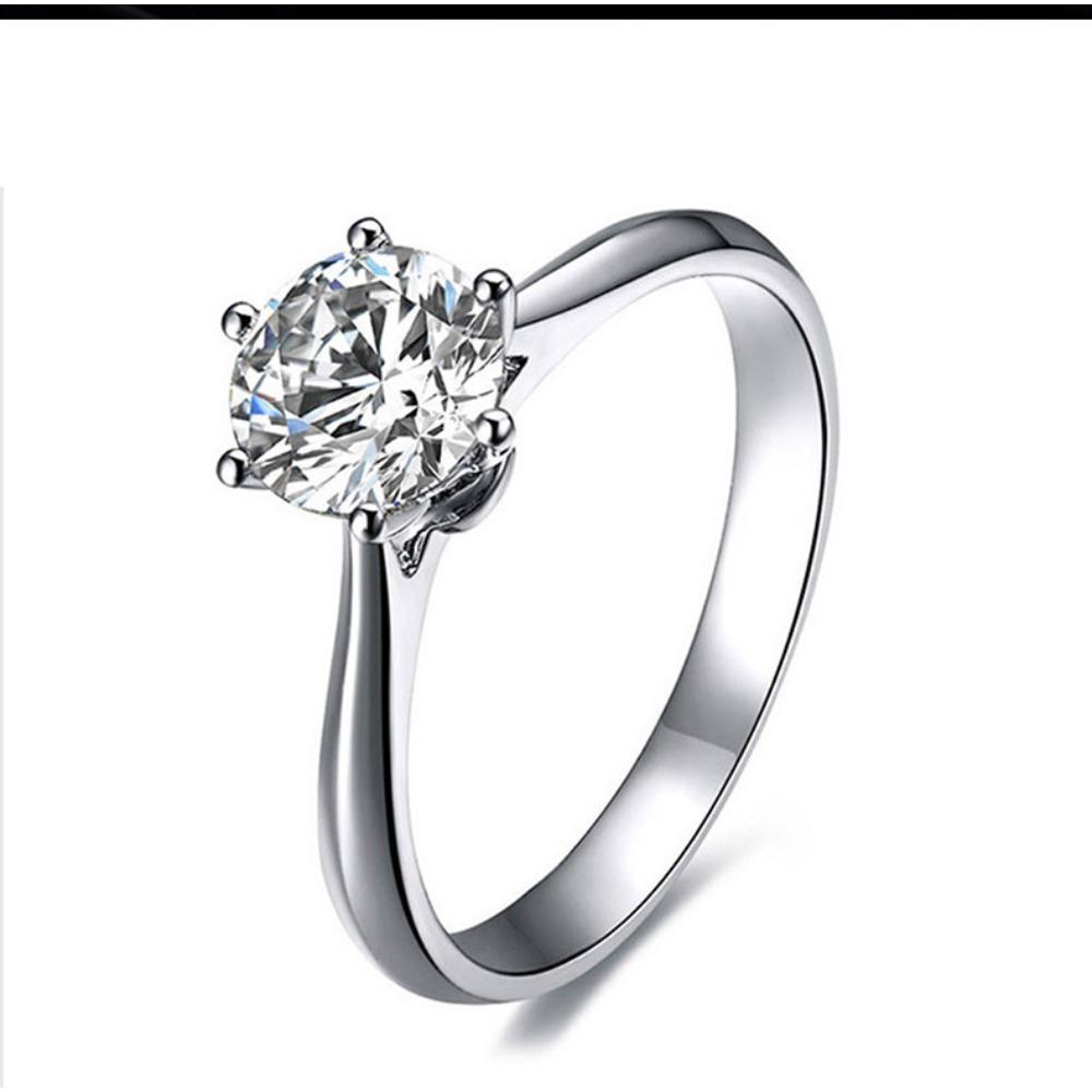 Simple Zircon Rings for Women Sparkling Crystal Zirconia Christmas Gift Dainty Jewelry