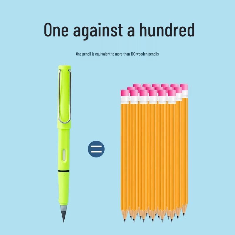 Black Tech Eternal Pencil: No Sharpening Needed, Break-Resistant Mechanical Lead, Ideal for Students and Children.