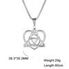 Fashion Love Celtic Knot Pendant Necklace 925 Silver Cast Jewelry