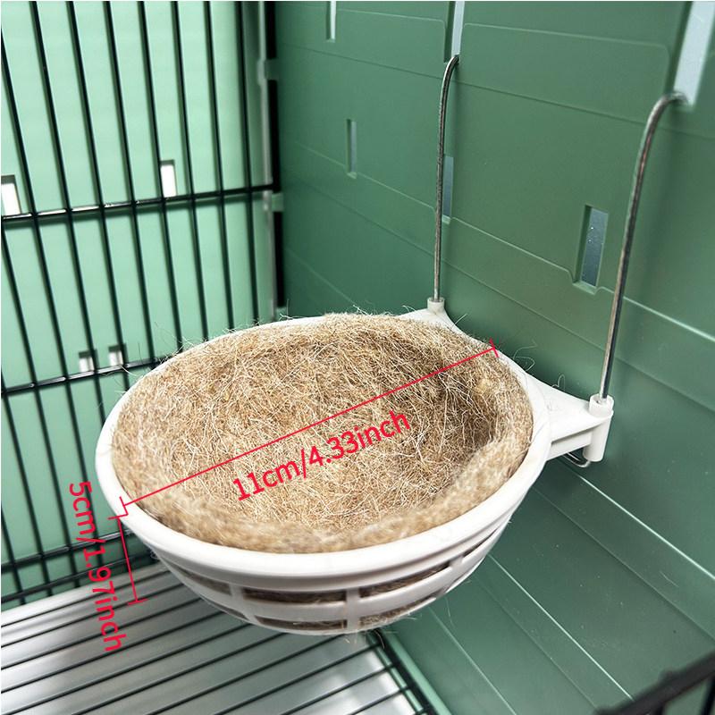 Warm Fiber Canary Bird Nest Hanging Breeding Hatching Bowl Small Bird Cage Bed Toy for Canaries Finches Parakeets