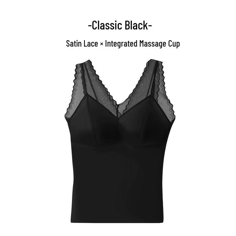 

Lace V-Neck Camisole with Latex Cup & Chest Pad L 85-110 lbs
