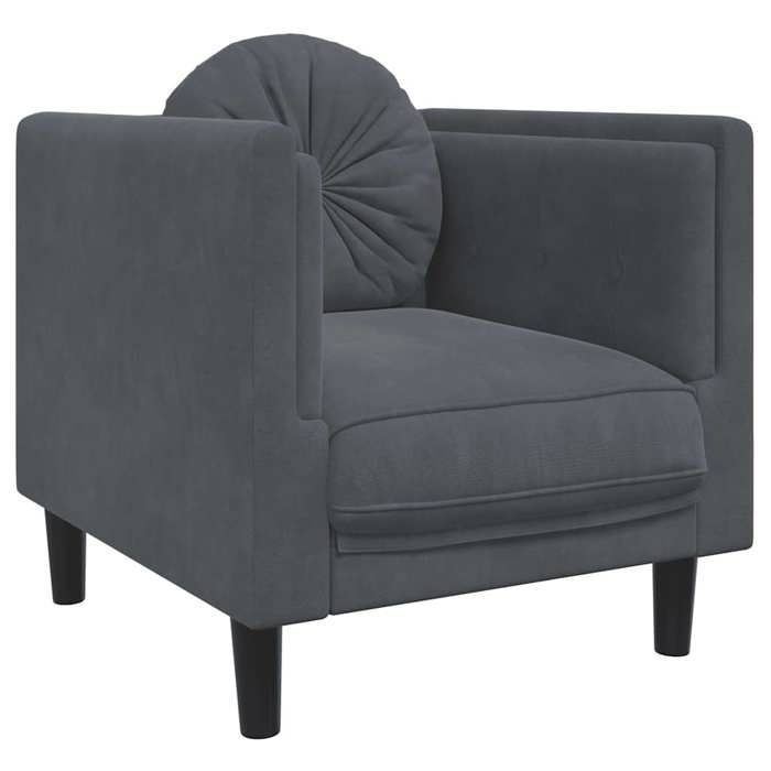 VidaXL Fauteuil avec Coussin, Chaise de Relaxation avec Accoudoirs et Dossier, Siège avec Pieds, Fauteuil TV de Salon, 372623