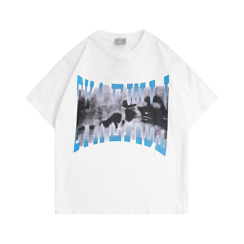 2024 Letter Printed T-shirt Loose 100% Pure Cottonhigh-quality Polo Fashion Topfashionable Streetwear, Loose and Oversized