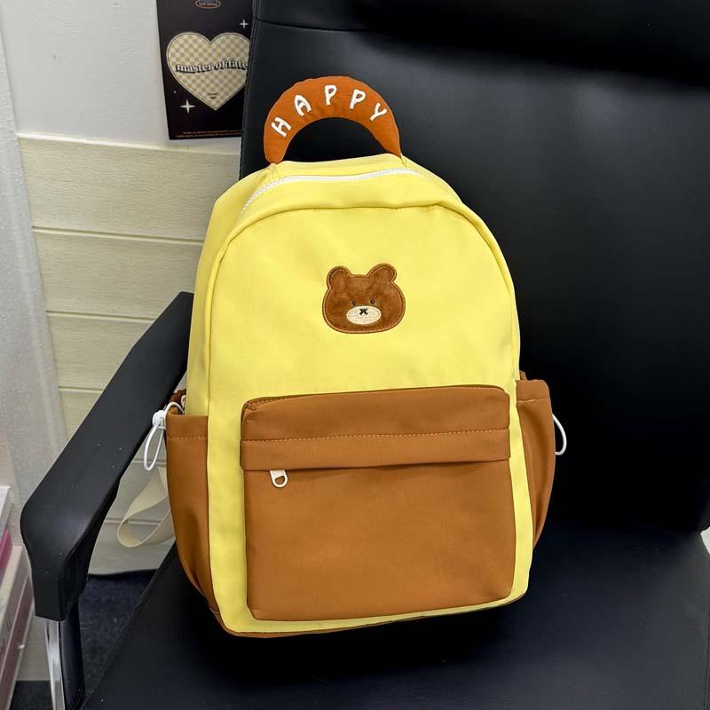 Schoolbag new student schoolbag cute cartoon print color matching backpack versatile high school students large capacity backpack