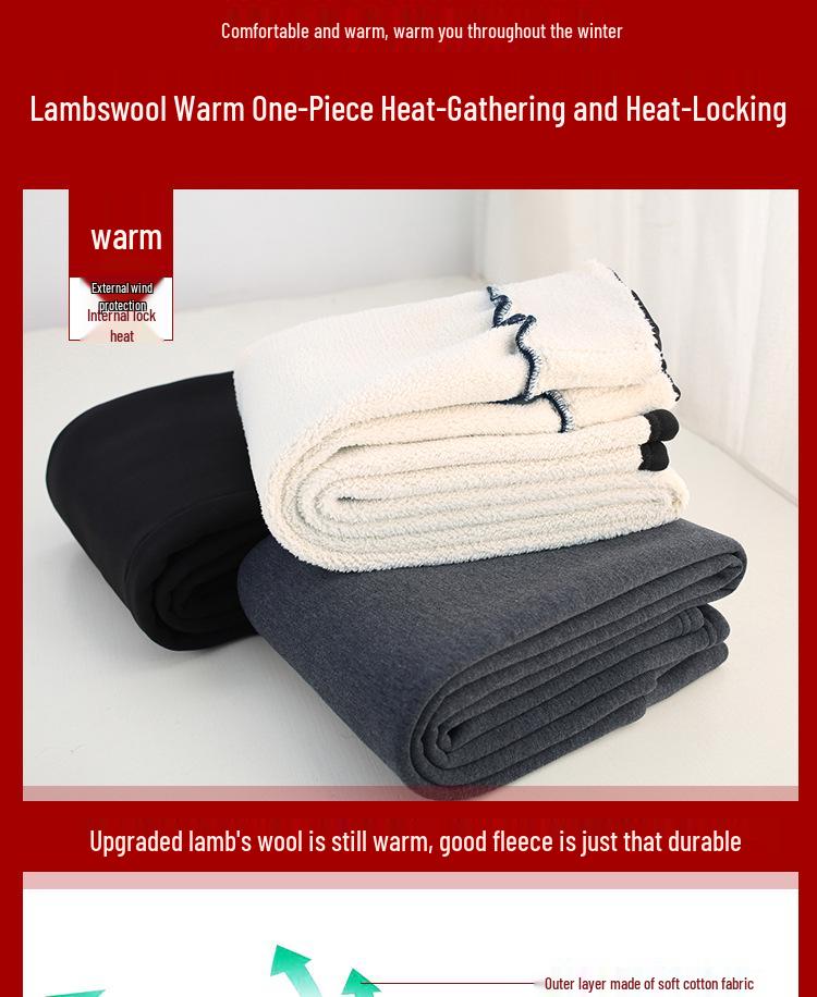 Northeast Women's Extra Thick High-Waist Lambswool Leggings - Fleece Lined, Plus Size, Tummy Control, Warm Winter/Autumn Pants