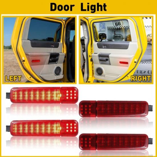 4PCS LED Door Courtesy Light For Chevy Silverado Suburban Tahoe GMC Sierra Yukon