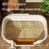 Extra Large Elevated Open Cat Litter Box - Anti-Scatter Design for Maine Coons