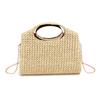 Ladies Straw Handbag Evening Bags Pearl  Flip Cover Cosmetic Bag Beach Holiday Essential Handheld Envelope Clutch Handbags 