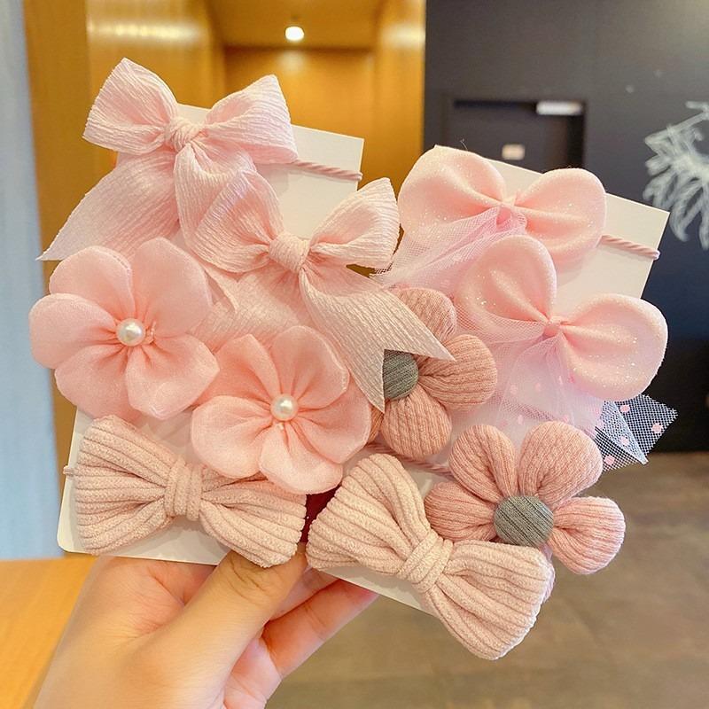 10pcs Aesthetic Hair Scrunchies – Cute Elastic Hair Ties, Soft Fabric Hair Bands, Stylish Headbands for Everyday Wear