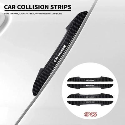 4pcs Carbon Fiber Look Car Door Protective Sticker For Mercedes Benz AMG W204 W203 W212 W211 W124 W210 GLC E Auto Accessories W7