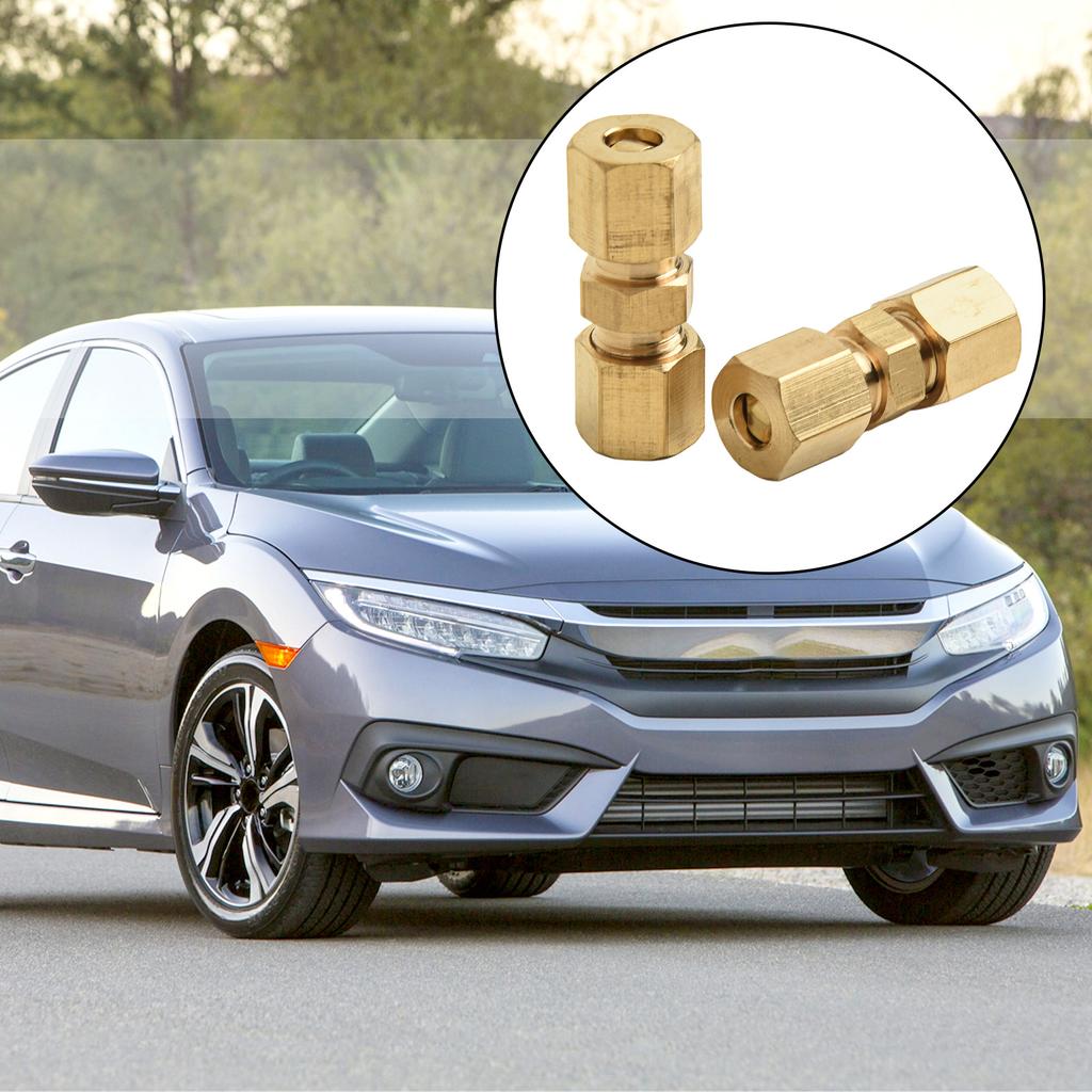 10pcs Car Brake Line Connector Joint For Brake Line Without Flaring 4.75mm 3/16" OD Tube Hydraulic Brake Lines Union