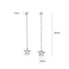 star Double Ear Holes Ear Chain Earrings Female Ear studs Star Ear studs Korean Style Earrings