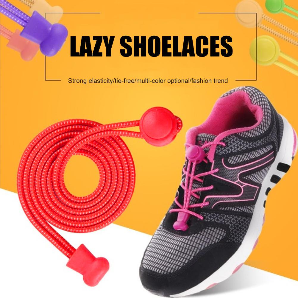 No Tie Tie-Less Elastic Round Lock Shoe Laces for Kids Adults Toddlers Sneakers Canvas Boots