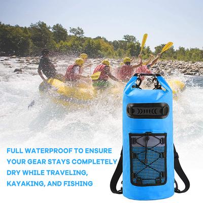 Floating Waterproof Dry Backpack 20L PVC Drifting Bag for Rafting Outdoor Kayak Fishing