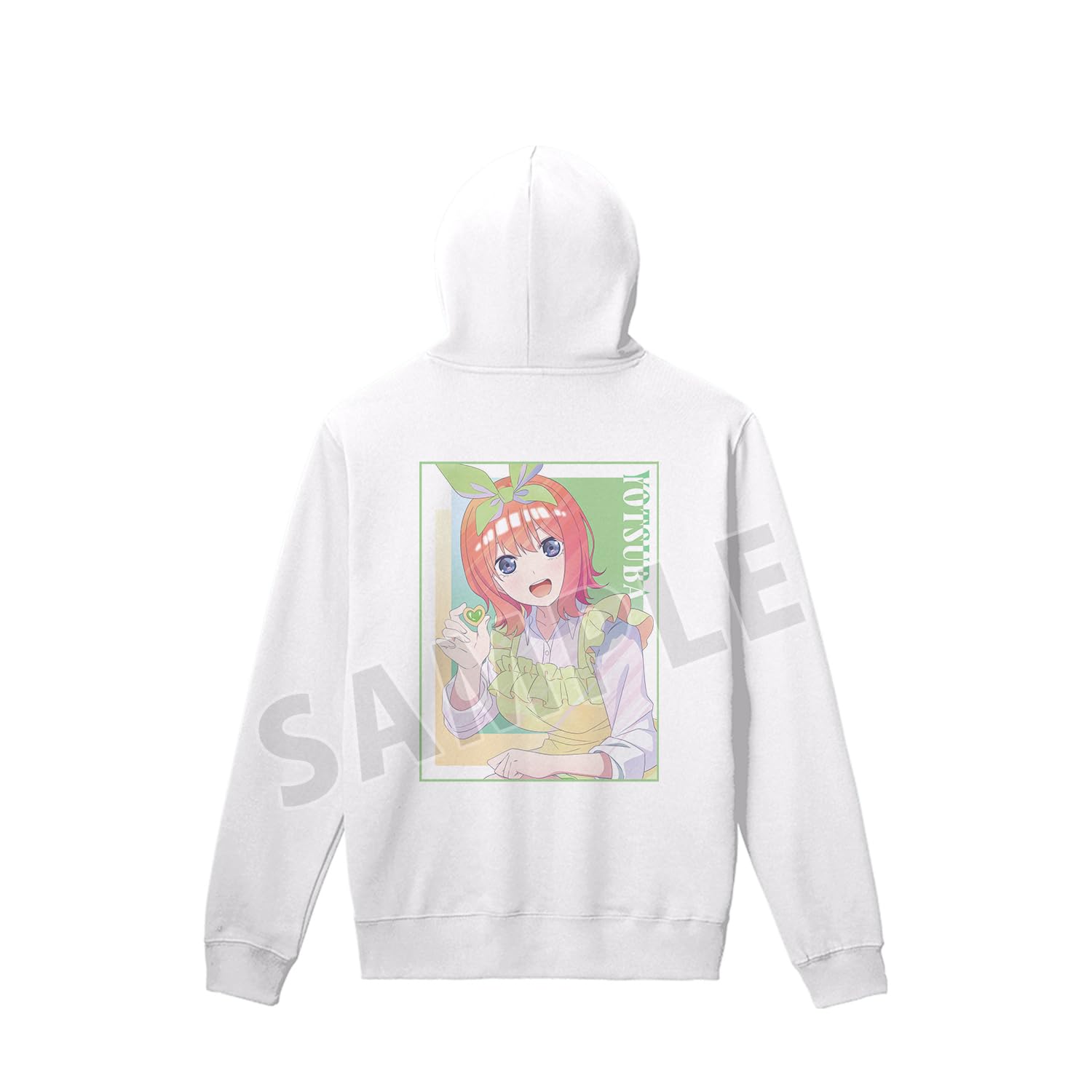 

The Quintessential Quintuplets movie original illustration: Nakano Yotsuba uniform apron ver. Ani Art clear label back print zip hoodie, men s size M