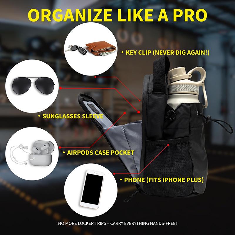 Multifunctional Magnetic Water Bottle Crossbody Bag with Phone and Key Storage