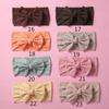 European & American Knitted Baby Girls' Bow Headbands – High Elastic Ribbed Design for Children
