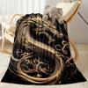 Blue Dragon Print Gift Blanket Home Decoration Gift Soft Flannel Blanket Nap Blanket Gift Blanket Source
