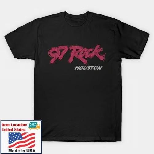 Rare Vintage 1986 s 97 Rock Houston Radio Station T-Shirt M