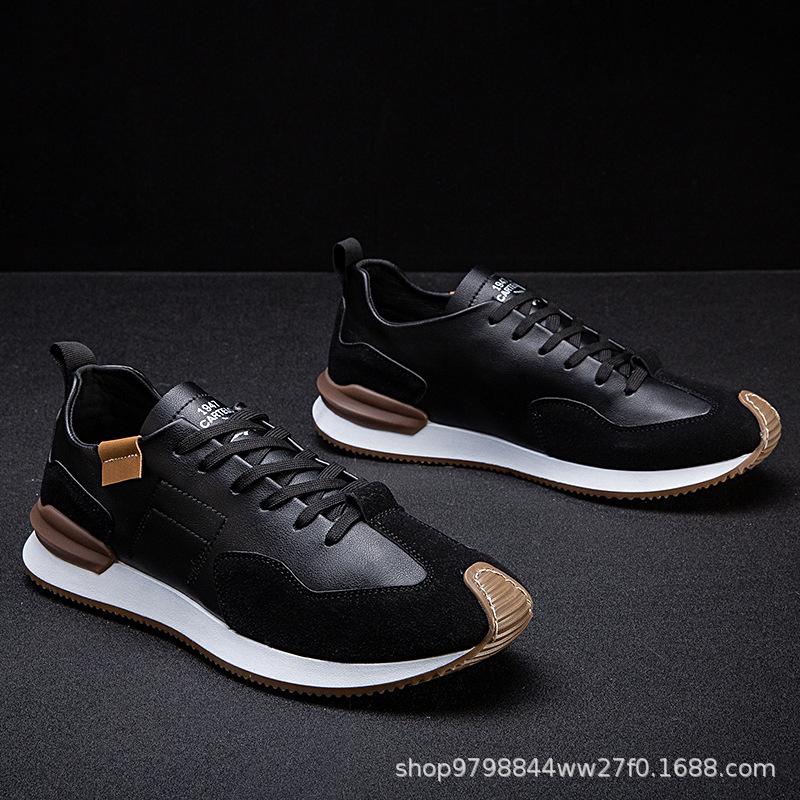 

Men s shoes 2025 spring new breathable German training shoes versatile men s casual sports shoes retro Forrest Gump shoes men 44 чорний