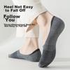 LangSha Men's Invisible Socks, Summer Pure Cotton Thin Boat Socks, Low-Cut Shallow Mouth Silicone Non-Slip Trendy Short Socks