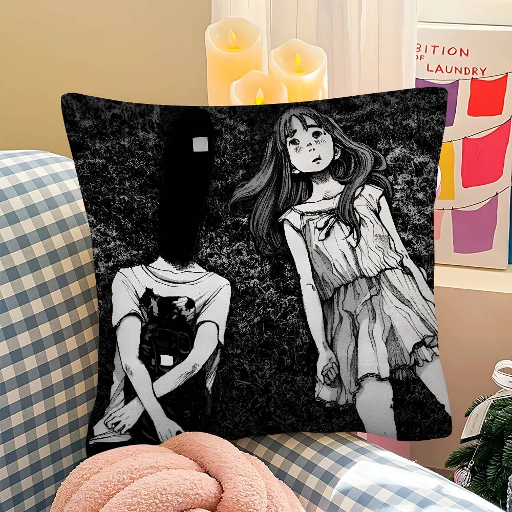 pc GGoodnight Anime PPunpun Pillow Case Fashion Square Pillowcase Bedroom Sofa Room Ins Decoration Leisure