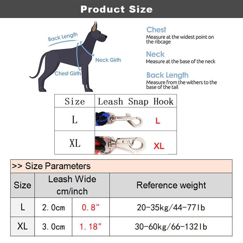 Strong Dog Leash Heavy Duty Nylon Braided Rope Pet Leash for Walking Anti-bite Traction Rope for Medium Large Big Dogs Bully