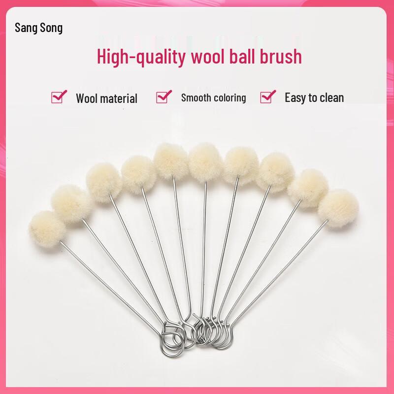 Sangsong 4-inch Wool Ball Applicator Brushes (100-pack)