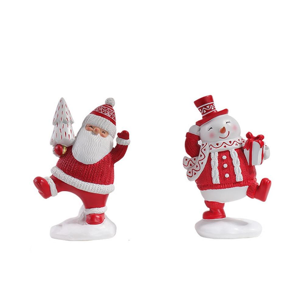 

Изделия из смолы Фигурки Санта-Клауса и снеговика Веселые рождественские украшения Украшения для рождественской вечеринки Santa Claus