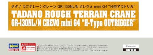 Hasegawa 1/35 Scale Tadano Rough Terrain Crane GR-130NL/N Crevo Mini G4 H-type Outrigger Plastic Model Kit 66110 (Car)