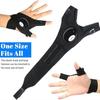 LED Half Finger Glove for Men Women Outdoor Waterproof Night Fishing Bait Cycling Running Flashlight Durable Fingerless Gloves