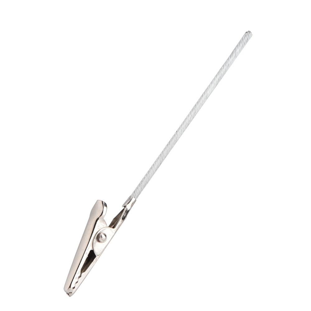 50 Pcs Long-Tailed Wire Alligator Clips Metal Iron Craft Wire Clamp Photo Memo Clips Note Holder