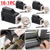 10-1Set Aluminum Alloy Window Locks with 2 Keys Door Window Limit Lock  Portable Practical Exquisite Convenient for Family Hotel