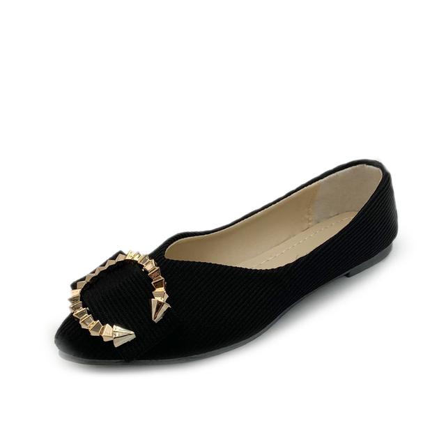 

Большие размеры 35–43, женские туфли на плоской подошве без шнуровки с острым носком, женские лоферы, металлические топсайдеры, удобная обувь из хлопчатобумажной ткани 9782n 39 чёрный