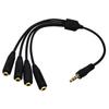 3.5mm Audio Cable, One Point Four Extension Cable, DC3.5 Stereo Male, Divided Into 4 DC3.5 Stereo Female,Level 3