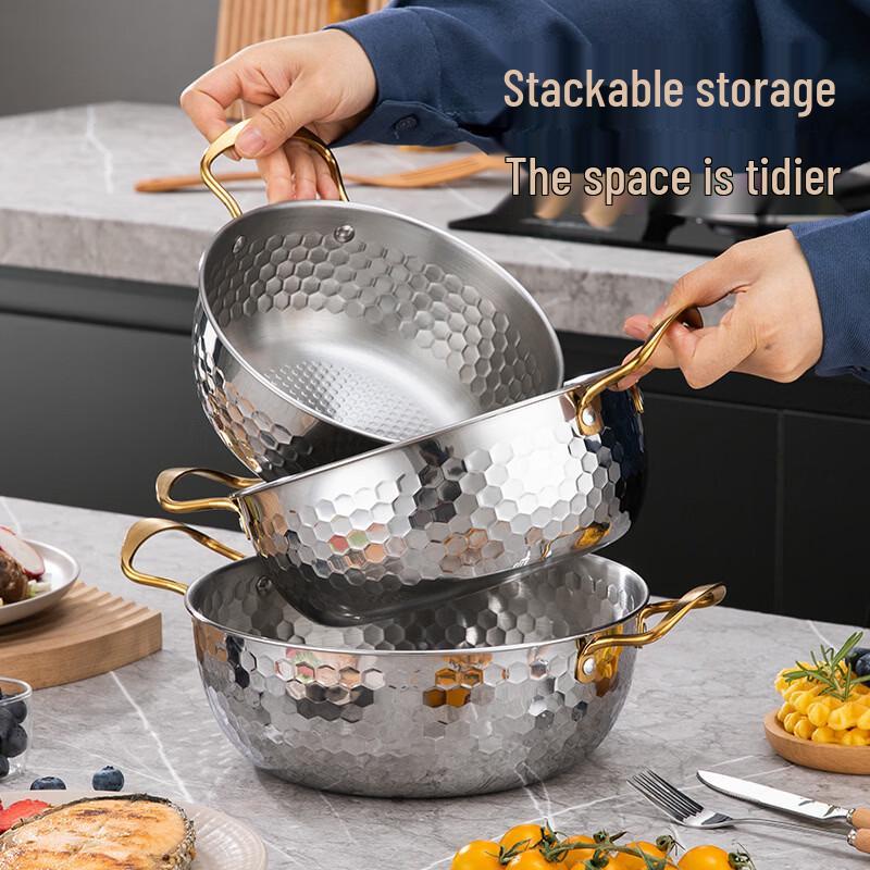 

ZISIZ Корейский стиль Набор кастрюль из нержавеющей стали для лапши