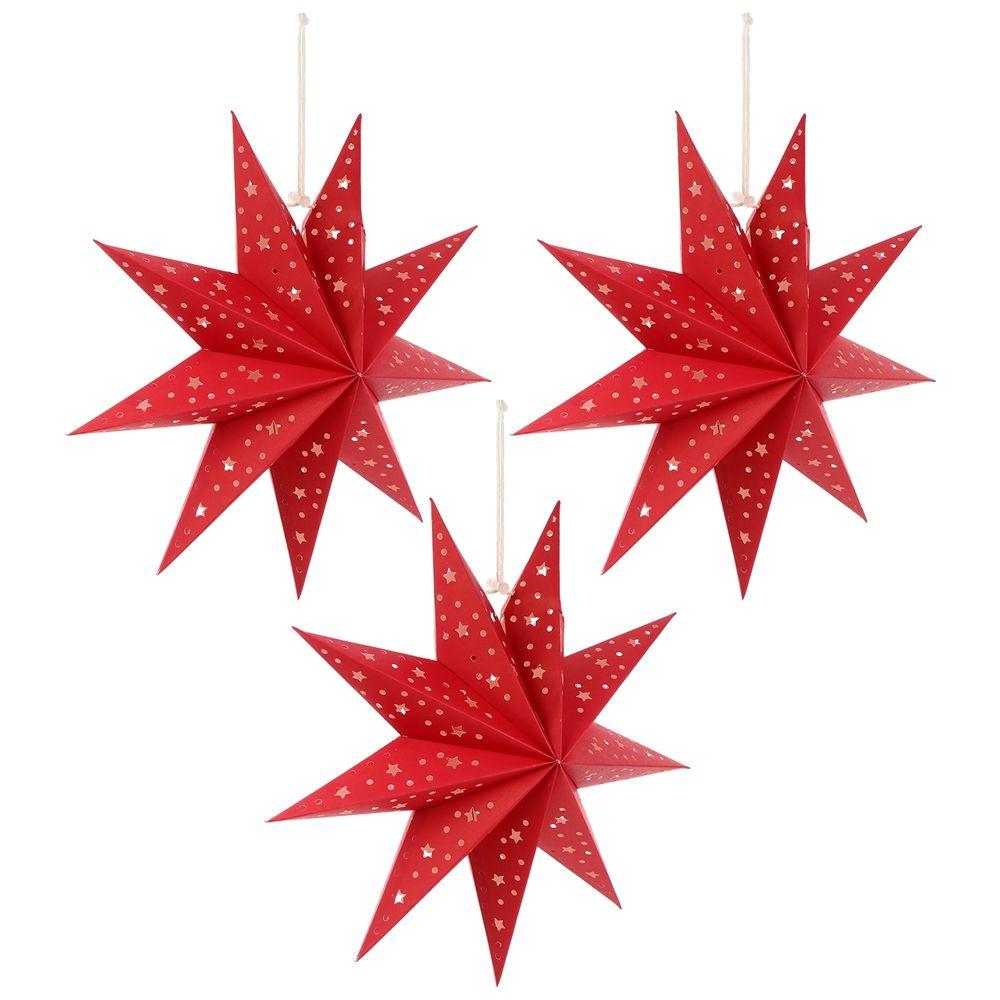 Hanging Garden Party Light Christmas Decoration Paper Lantern Stars Lampshade Christmas Lampshade