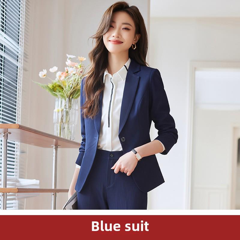 Costum de birou profesional coreean pentru femei, primăvara 2025, croială slim fit