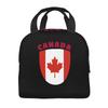 Flag of Canada Print Insulated Lunch Bag for School Waterproof Cooler Thermal Lunch Box Women Children Food Container Tote Bags