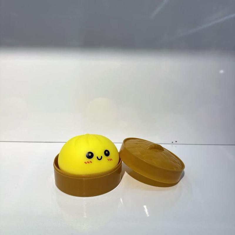 Creative Cute Dumpling Led Night Light Pressable Stress Relief Toy, Children'S Bedroom Bedside Lamp Gift