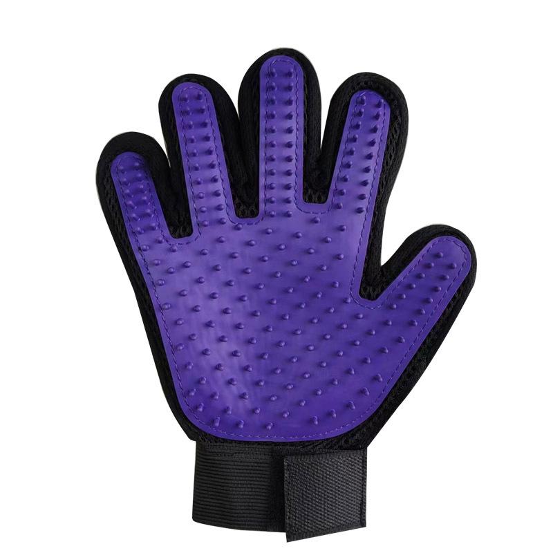 Cat & Dog Petting Grooming Glove with Five-Finger Massage Hair Removal for Bathing and Shower
