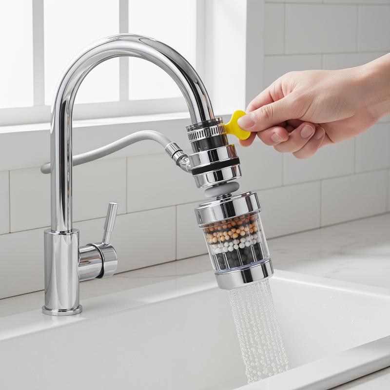 Faucet Filter 6 Layers 360 Rotatable Kitchen Water Purification Tap Attachment for Bathroom Sink