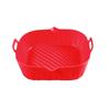 Silicone air fryer special tray food safety reusable square barbecue mat baking tray oven baking mold plate suitable for kitchen